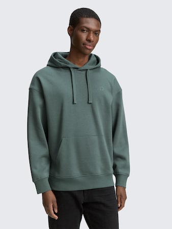 Relaxed Fit Hoodie Sweatshirt mit Rückenprint von Denim Male, washed jasper green