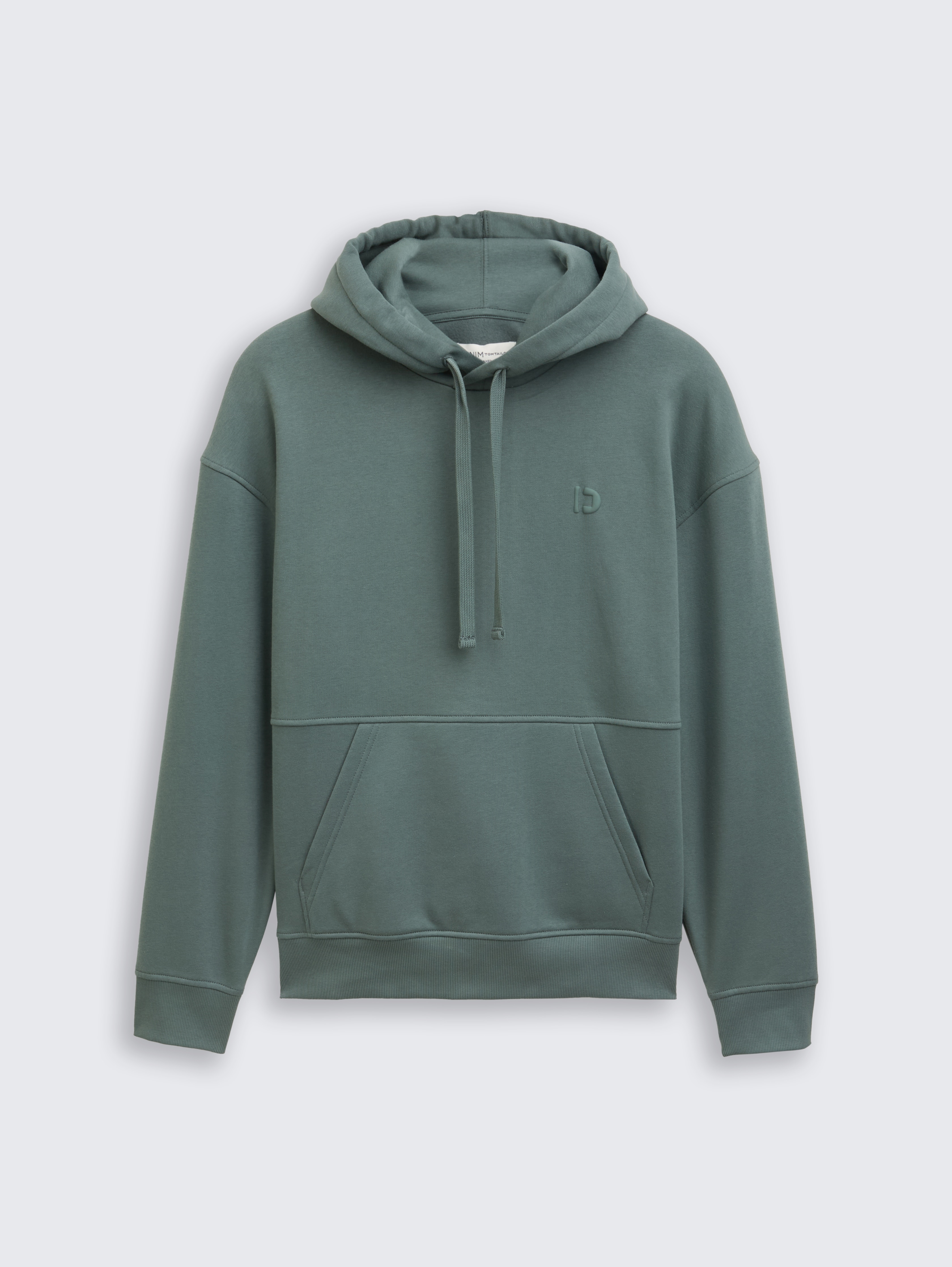 Relaxed Fit Hoodie Sweatshirt mit Rückenprint von Denim Male, washed jasper green