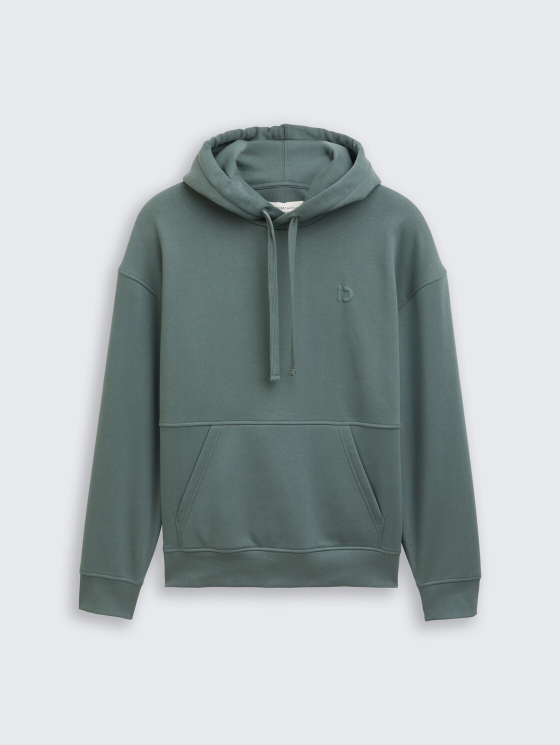 Relaxed Fit Hoodie Sweatshirt mit Rückenprint - washed jasper green - Vorder-Produkt-Ansicht