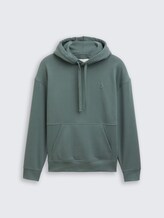 Sweat à capuche Relaxed Fit avec imprimé dans le dos - washed jasper green - Vue de face du produit
