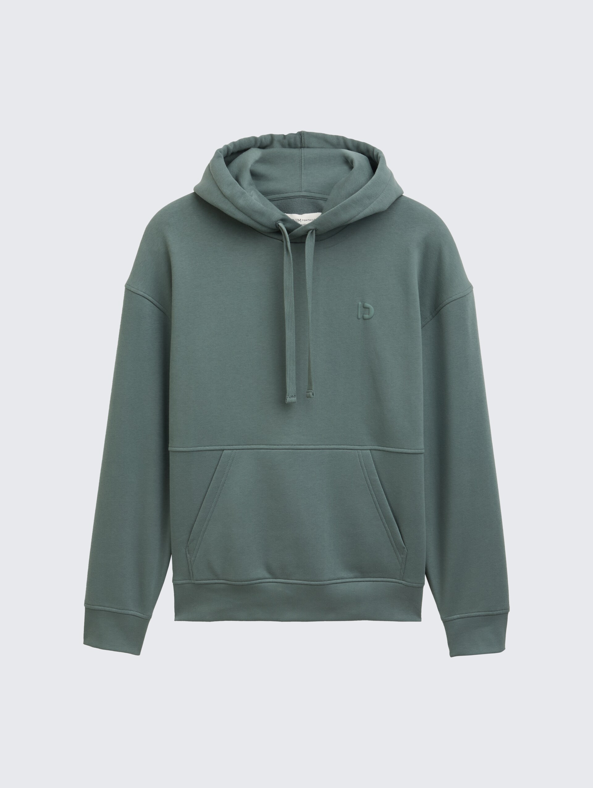 Relaxed Fit Hoodie Sweatshirt mit Rückenprint - washed jasper green - Vorder-Produkt-Ansicht