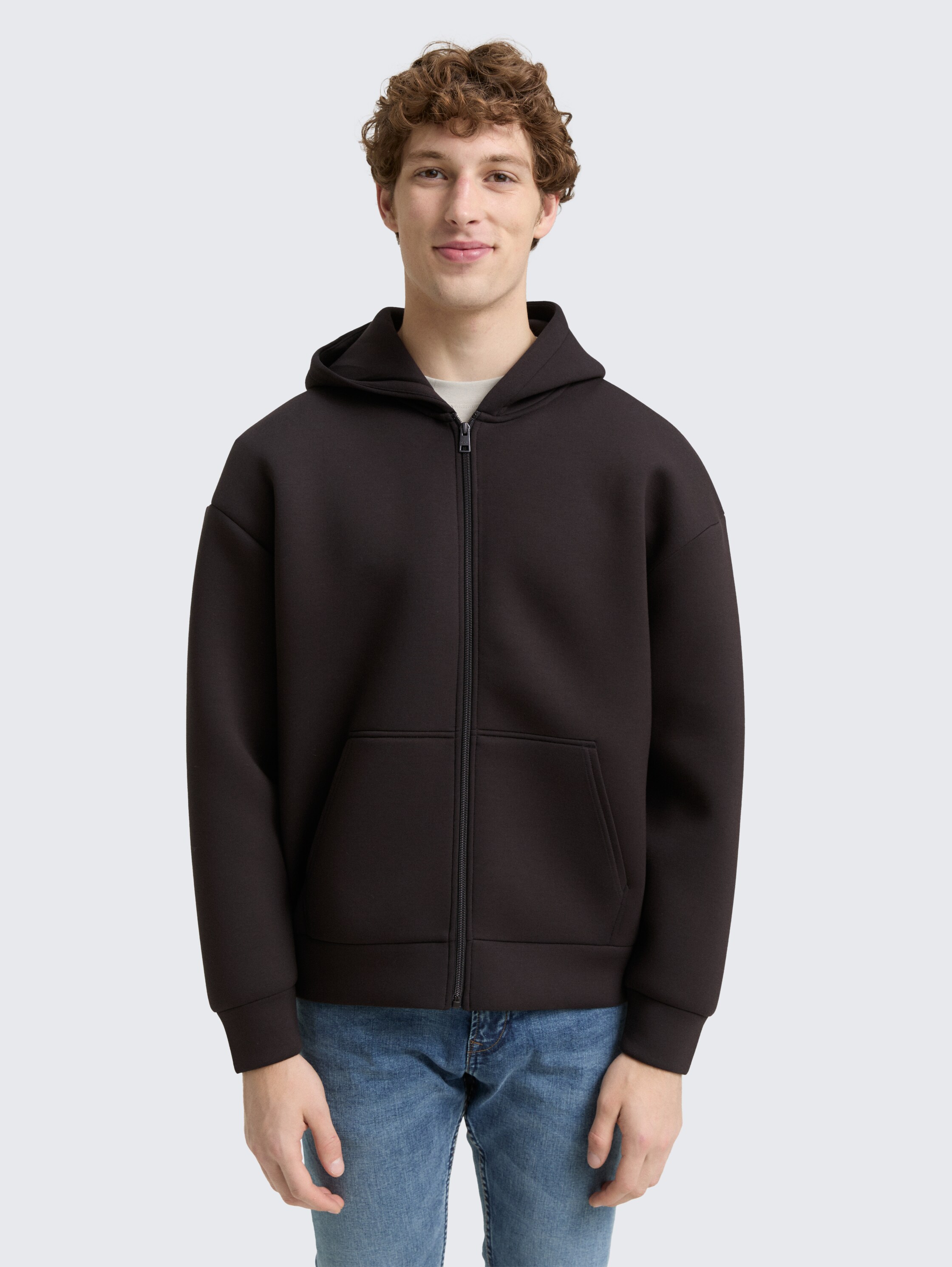 Relaxed fit hoodie sweatjack van Scuba - night_watch_black_1 - 