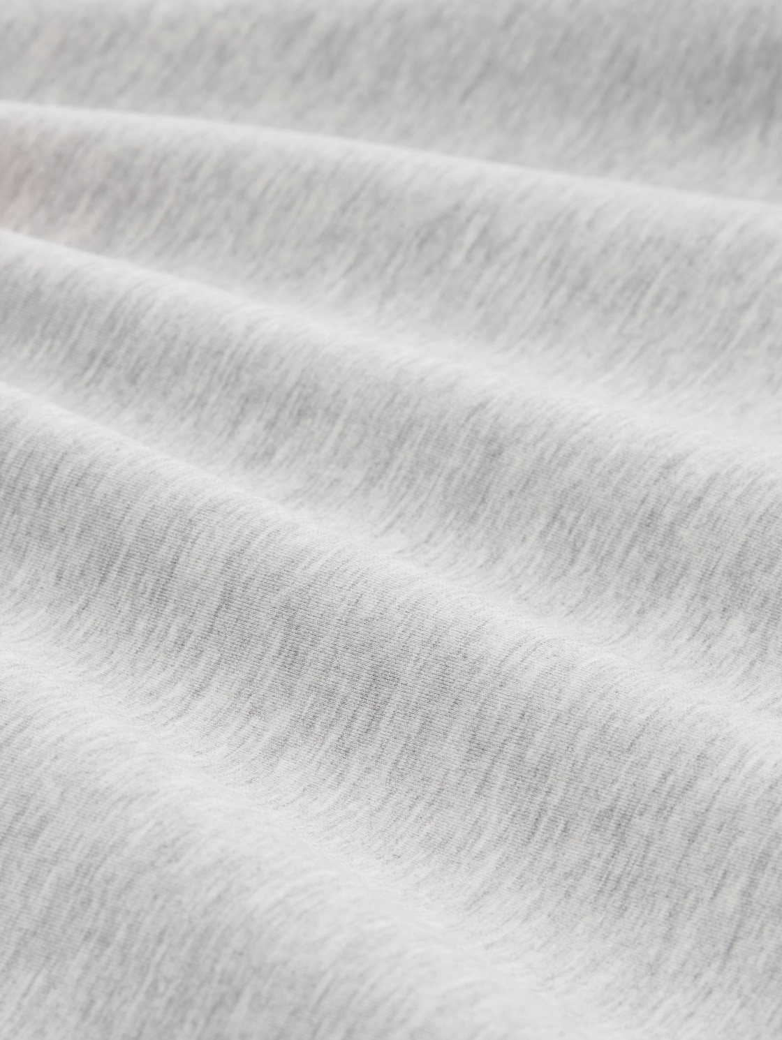 Relaxed Fit Hoodie Sweatjacke aus Scuba - Light Stone Grey Melange - Material-Ansicht