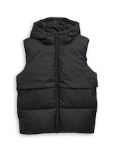 Ausgewählt, Steppweste mit Kapuze von Tom Tailor, schwarz