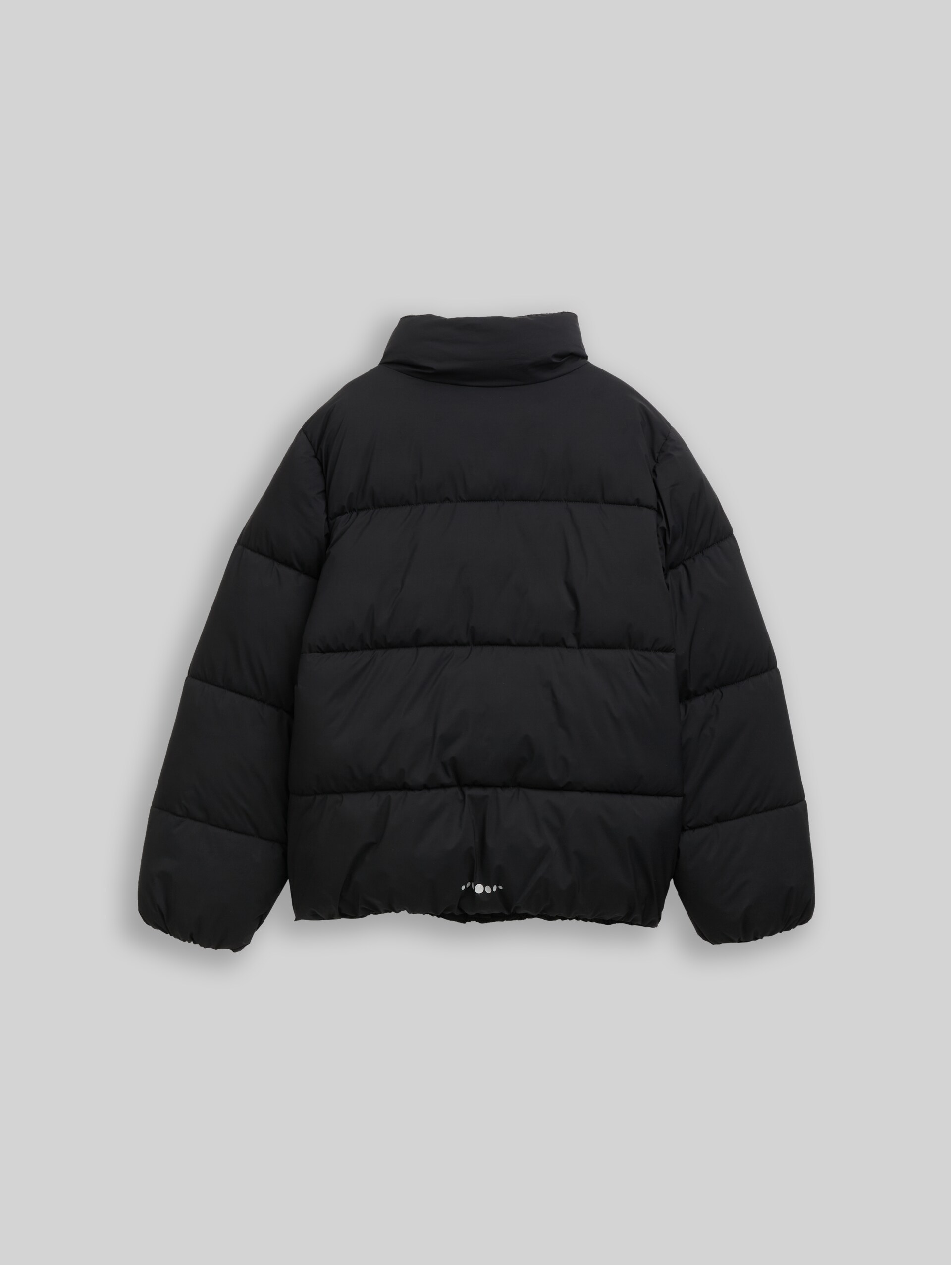 Puffer jacket with stand-up collar - Black