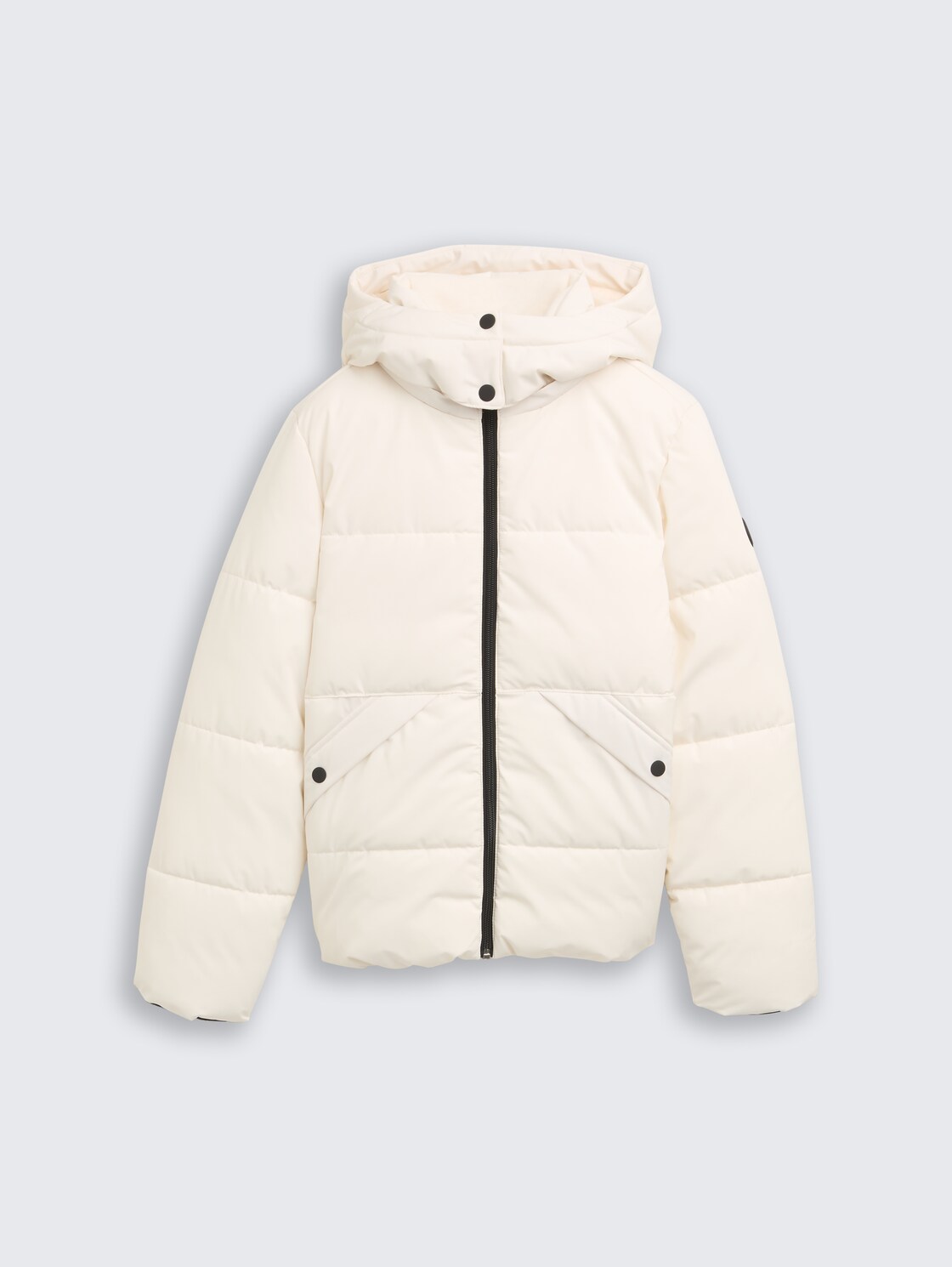 Puffer-Jacke mit abnehmbarer Kapuze - soft neutral beige - Vorder-Produkt-Ansicht
