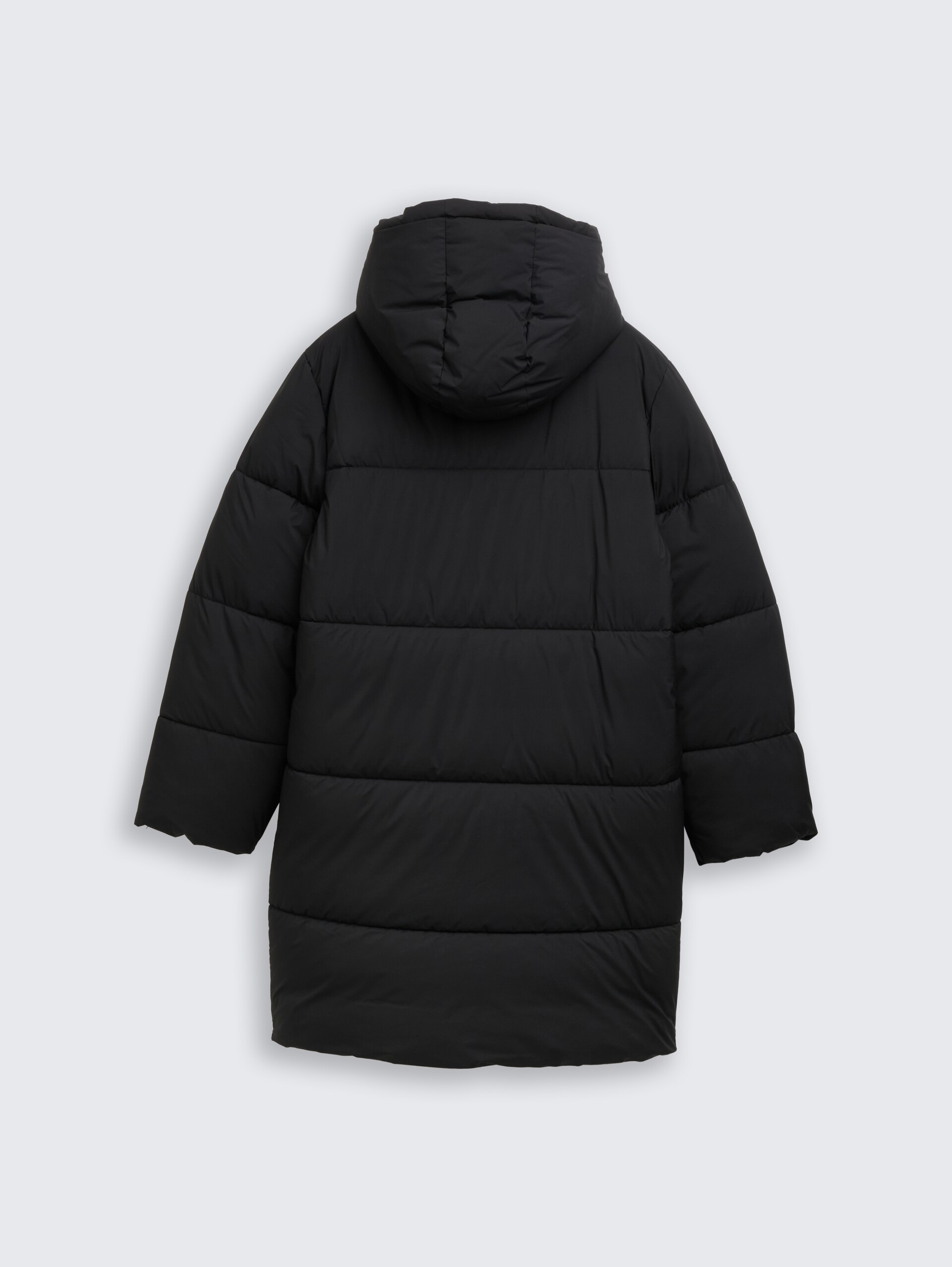Puffer-Mantel mit Kapuze - Black