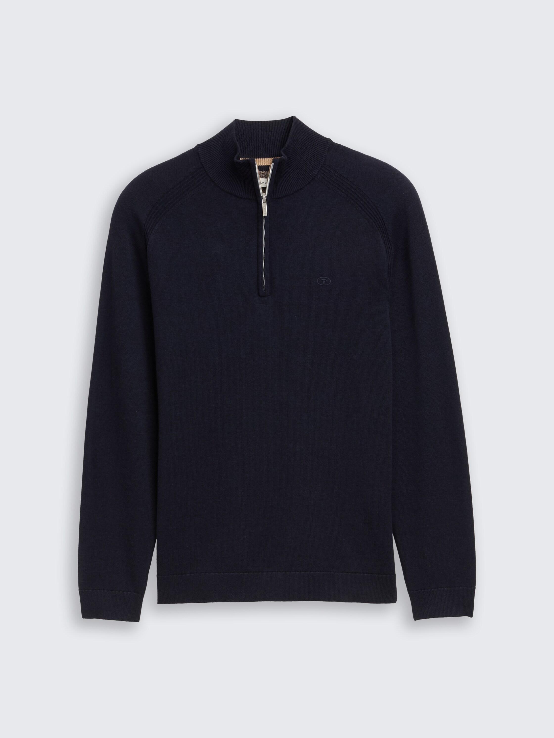 Troyer Strickpullover mit Logo-Stickerei - Knitted Navy Melange