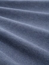 Troyer Strickpullover mit Logo-Stickerei - vintage indigo blue melange - Material-Ansicht