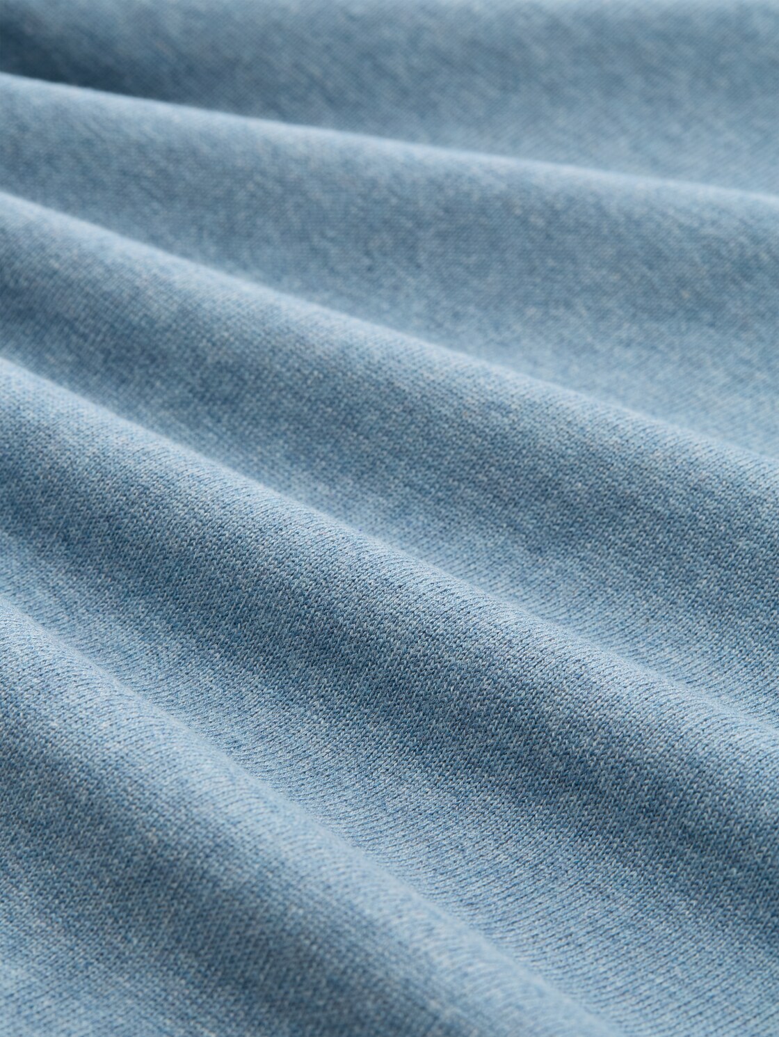 Troyer Strickpullover mit Logo-Stickerei - faded blue melange - Material-Ansicht