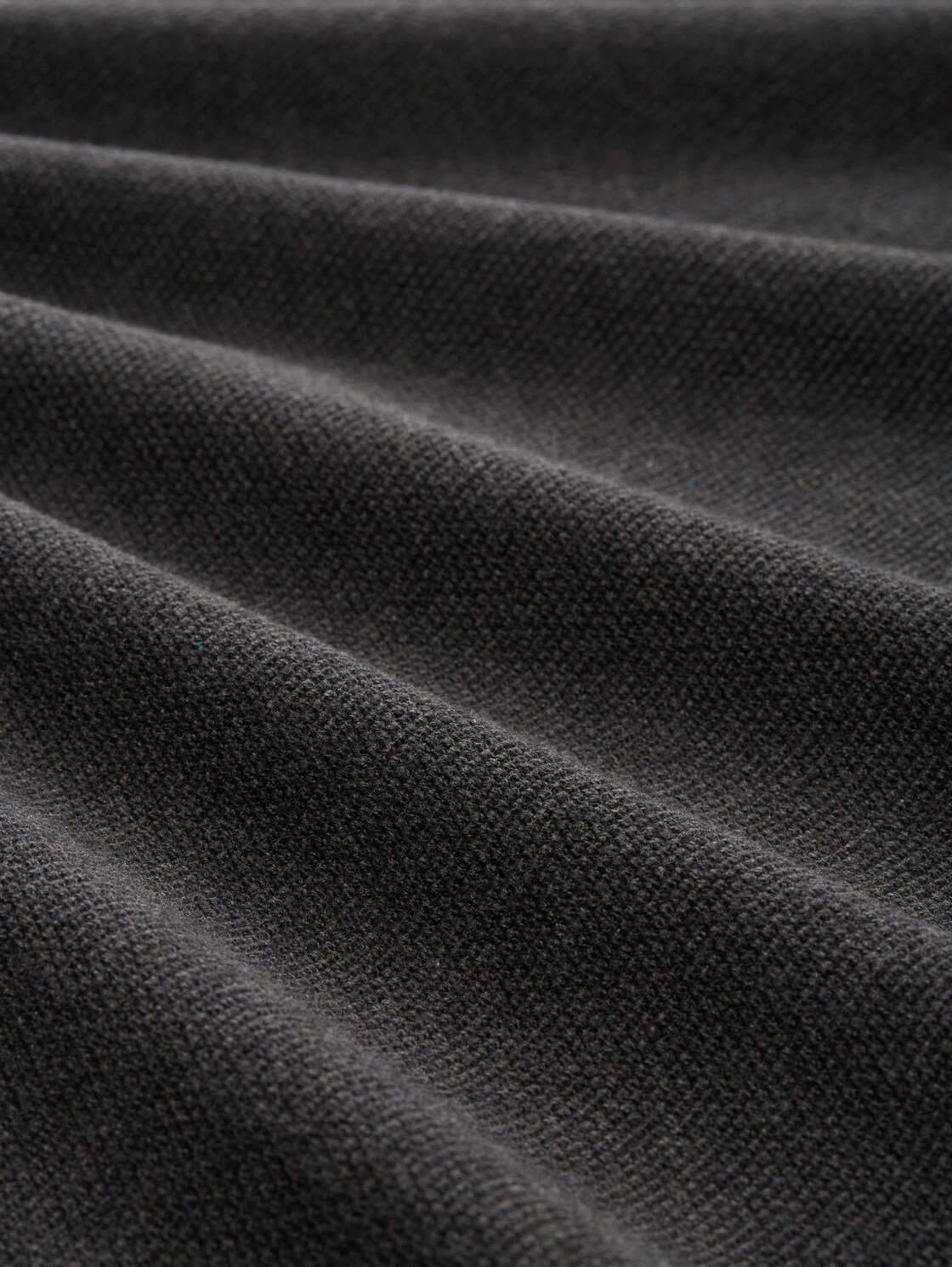 Strickpullover aus Baumwolle - Black Grey Melange - Material-Ansicht