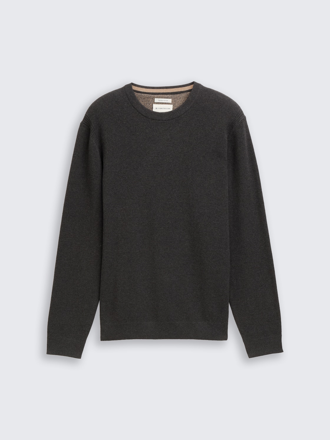 Strickpullover aus Baumwolle - Black Grey Melange