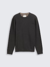 Pull en coton - Black Grey Melange