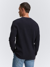 Strickpullover aus Baumwolle - Knitted Navy Melange