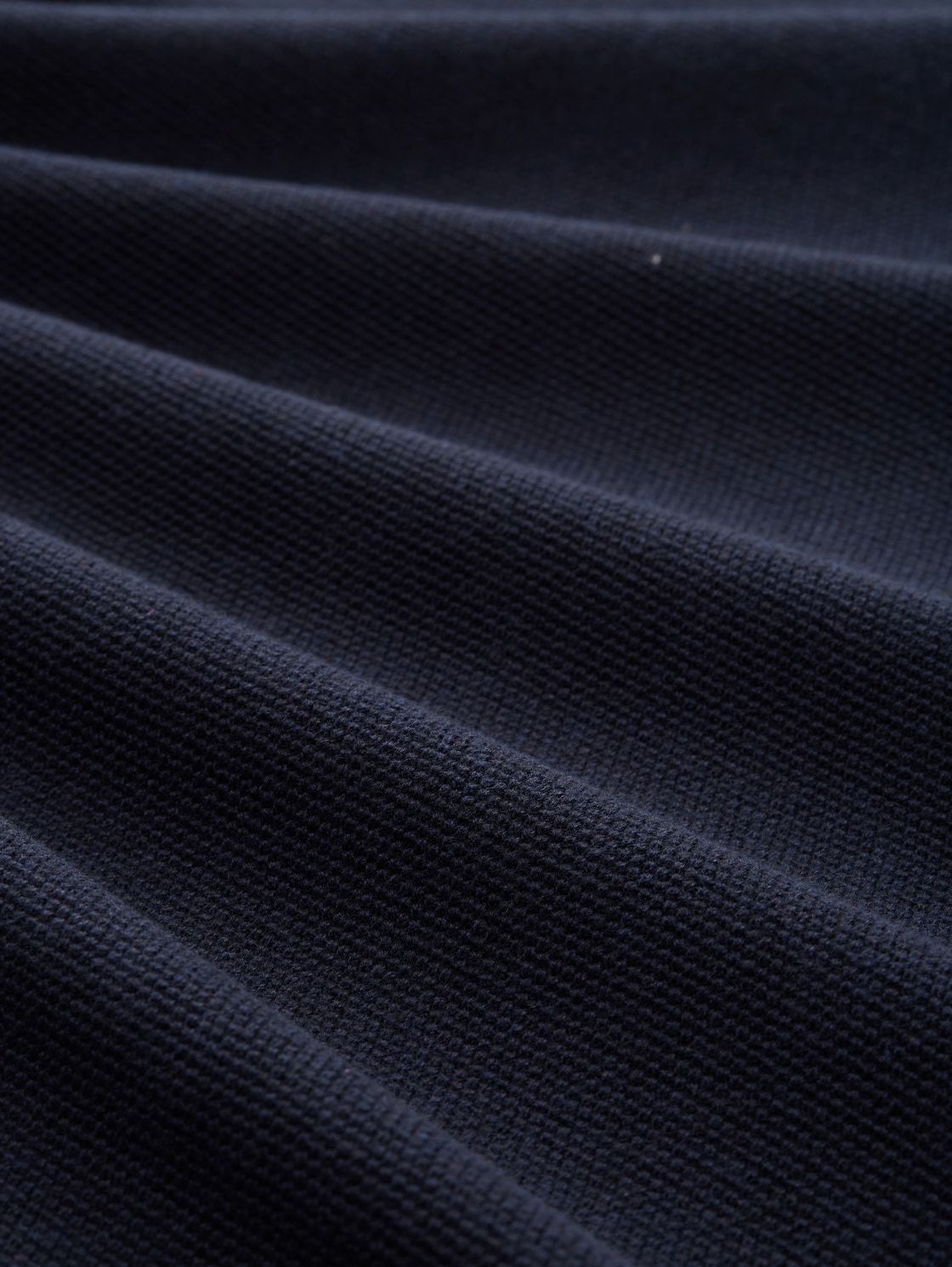 Strickpullover aus Baumwolle - Knitted Navy Melange - Material-Ansicht