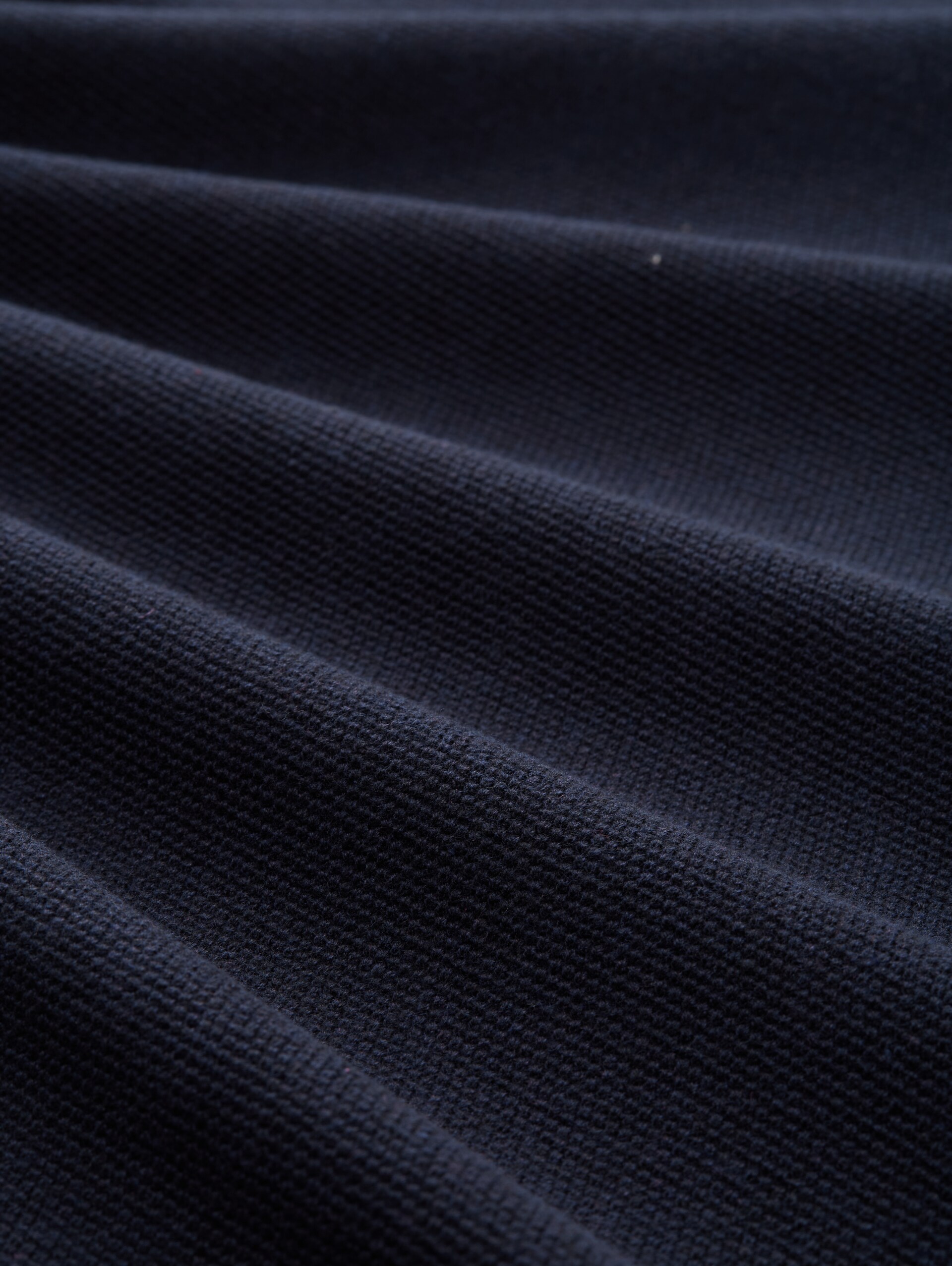 Strickpullover aus Baumwolle - Knitted Navy Melange - Material-Ansicht