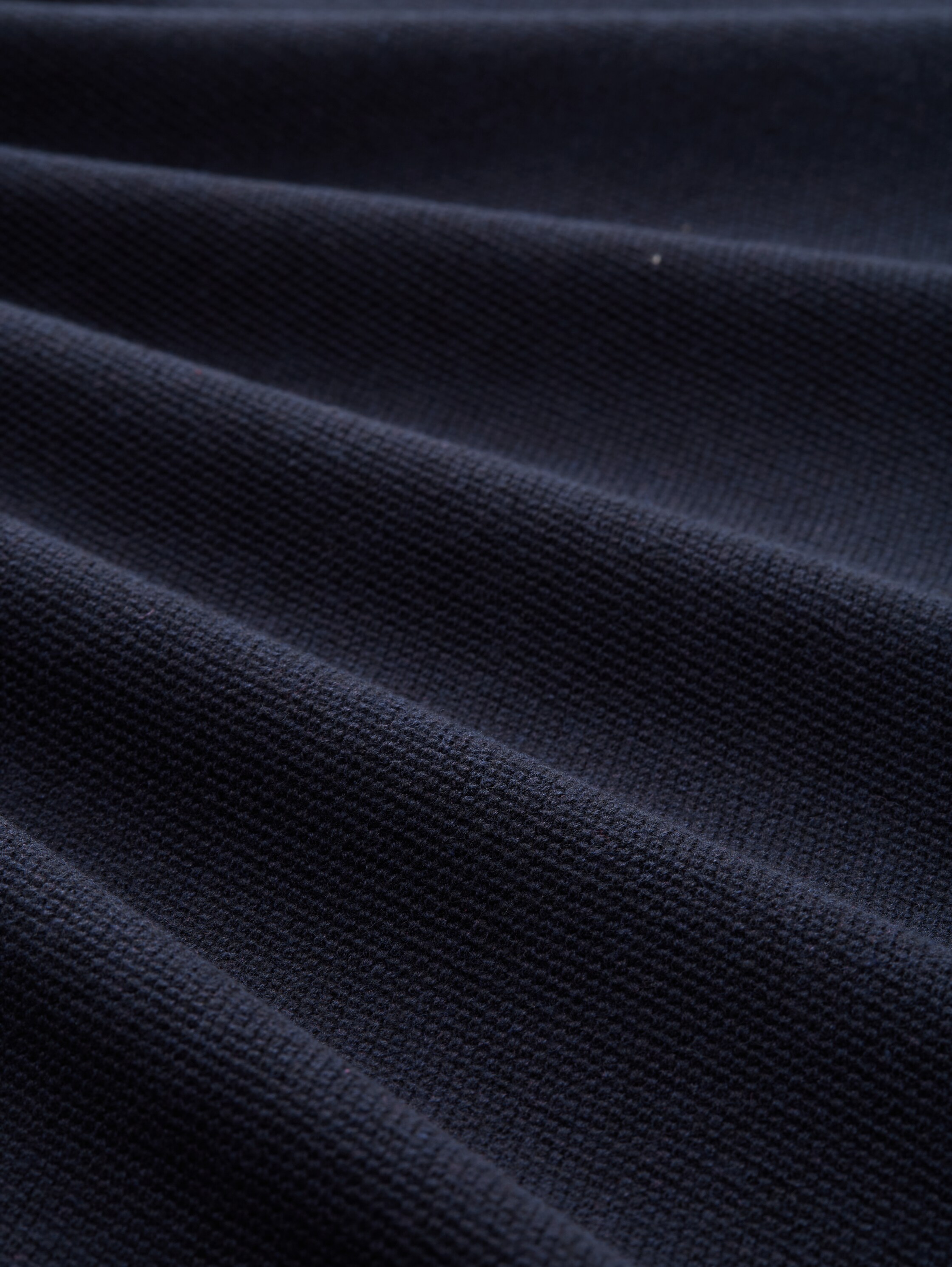 Strickpullover aus Bio-Baumwolle - Knitted Navy Melange - Material-Ansicht