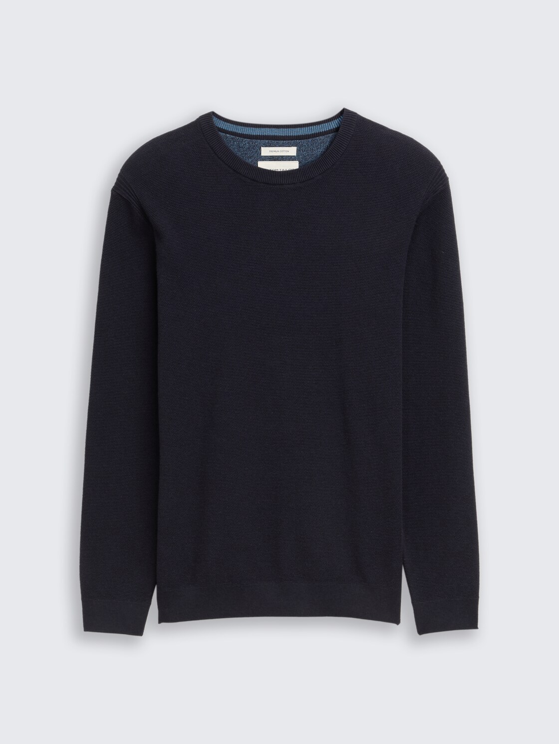 Strickpullover aus Baumwolle - Knitted Navy Melange