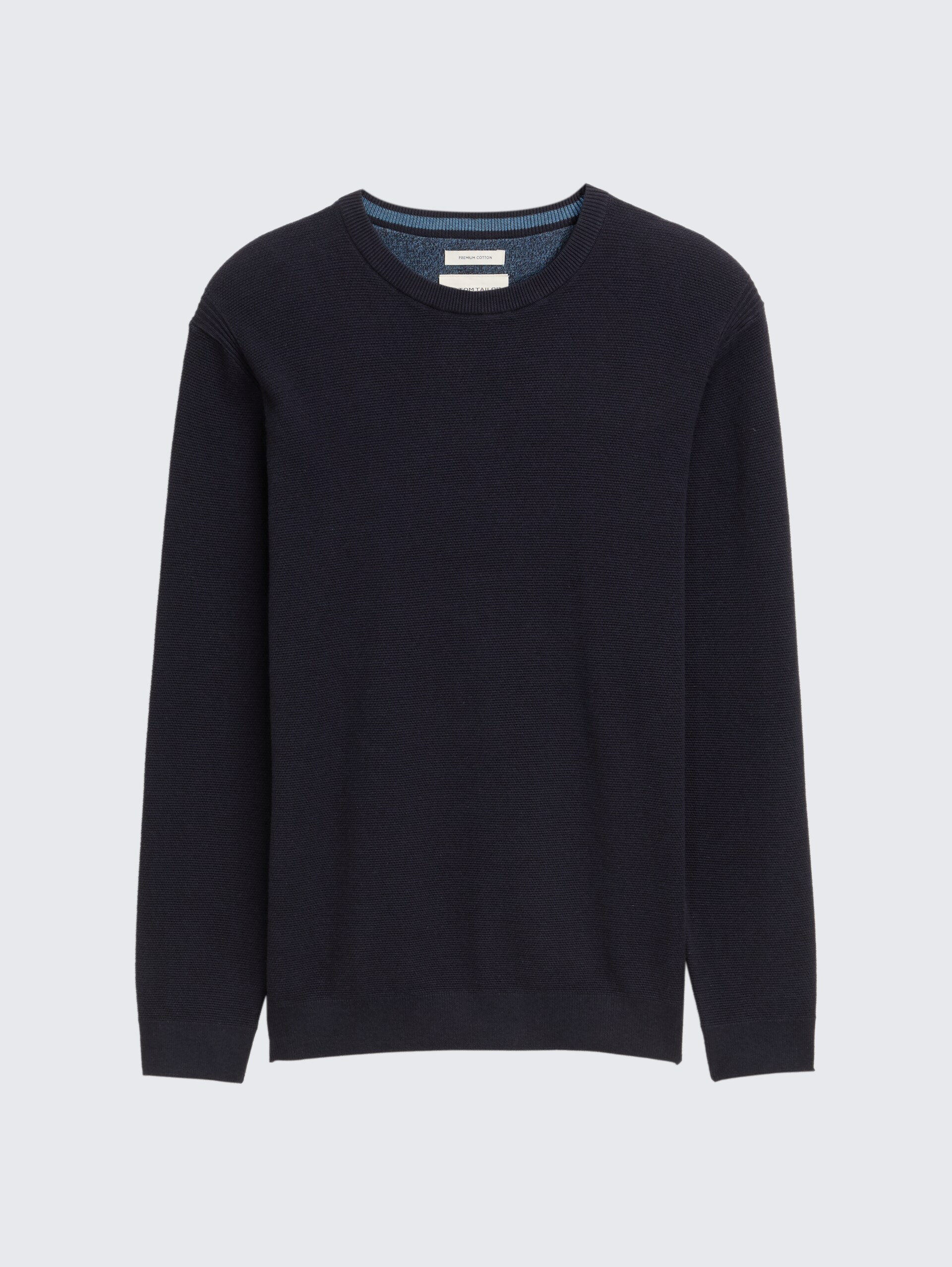 Strickpullover aus Baumwolle - Knitted Navy Melange