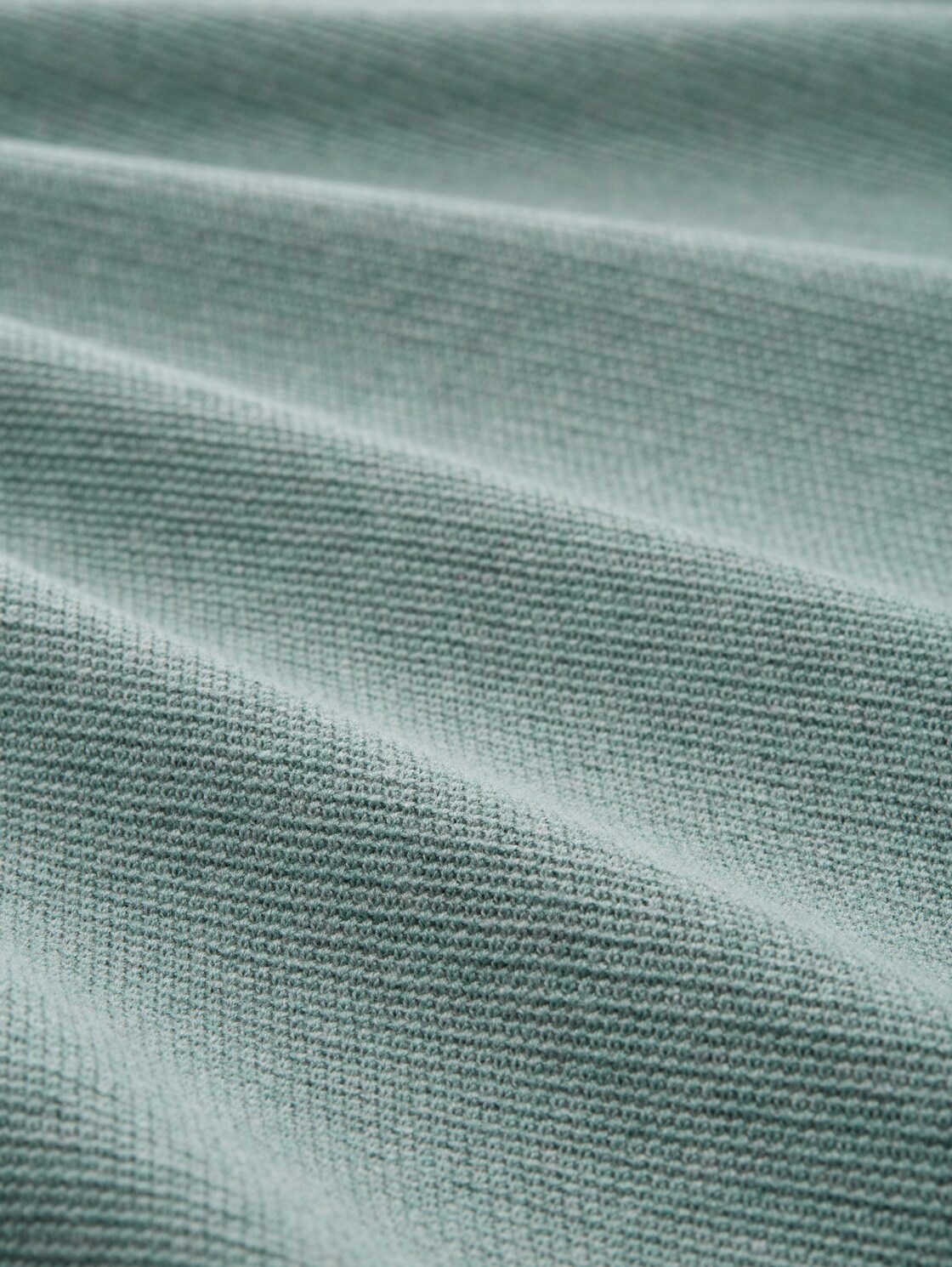 Strickpullover aus Baumwolle - dark smoke green melange - Material-Ansicht