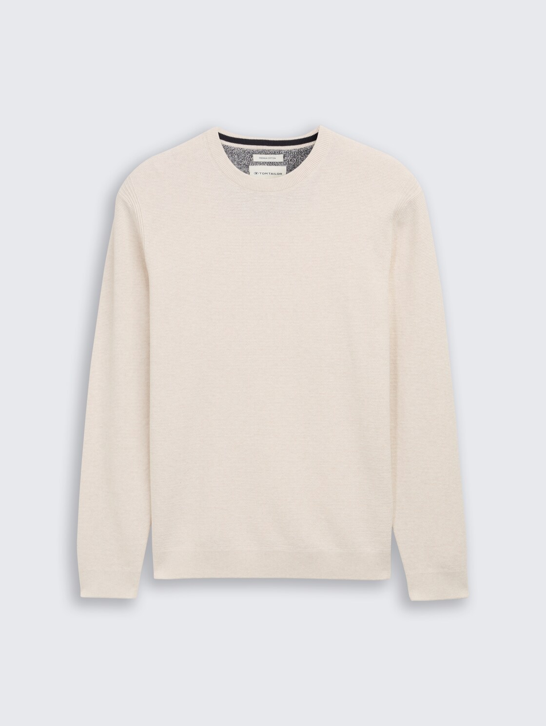 Strickpullover aus Baumwolle - soft buttercream melange