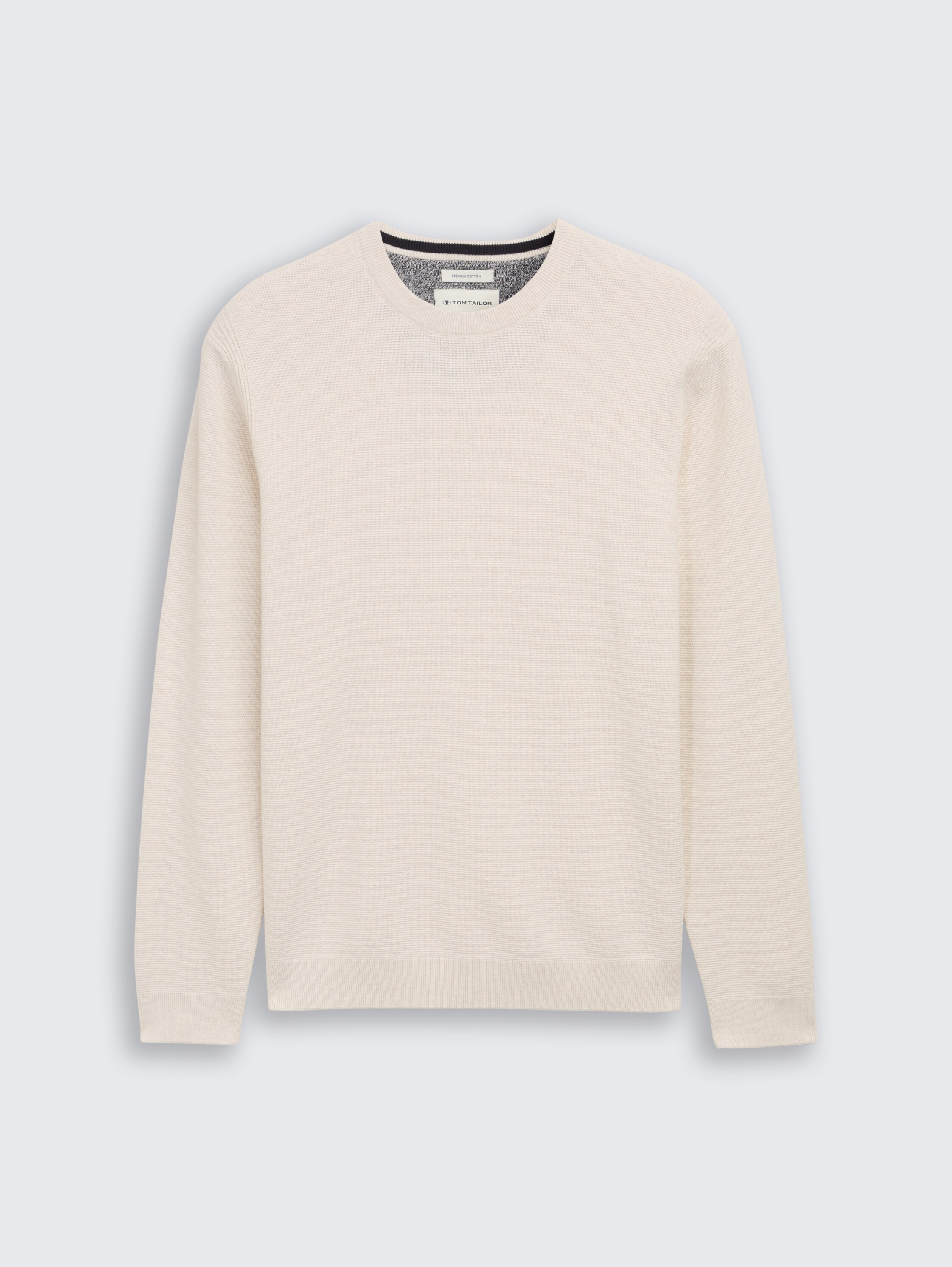 Strickpullover aus Bio-Baumwolle - soft buttercream melange