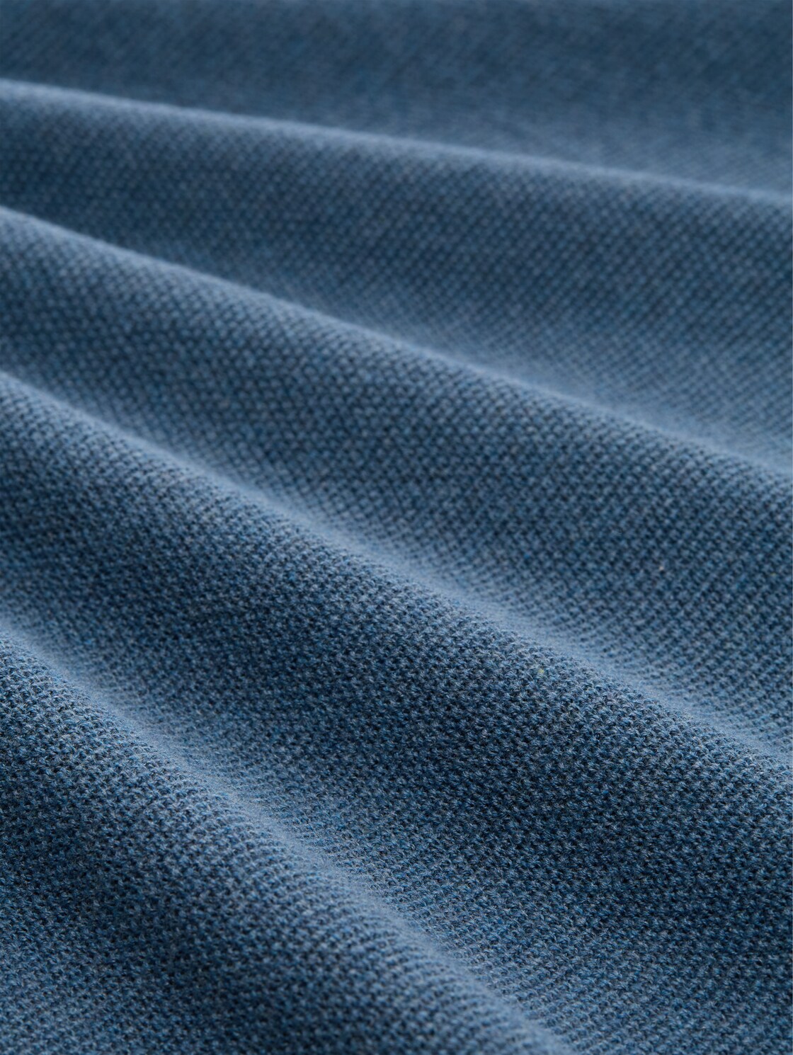 Strickpullover aus Baumwolle - real teal melange - Material-Ansicht