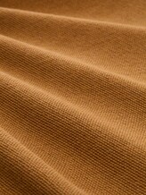 Pull en maille de coton - deep cognac melange - Vue de la matière