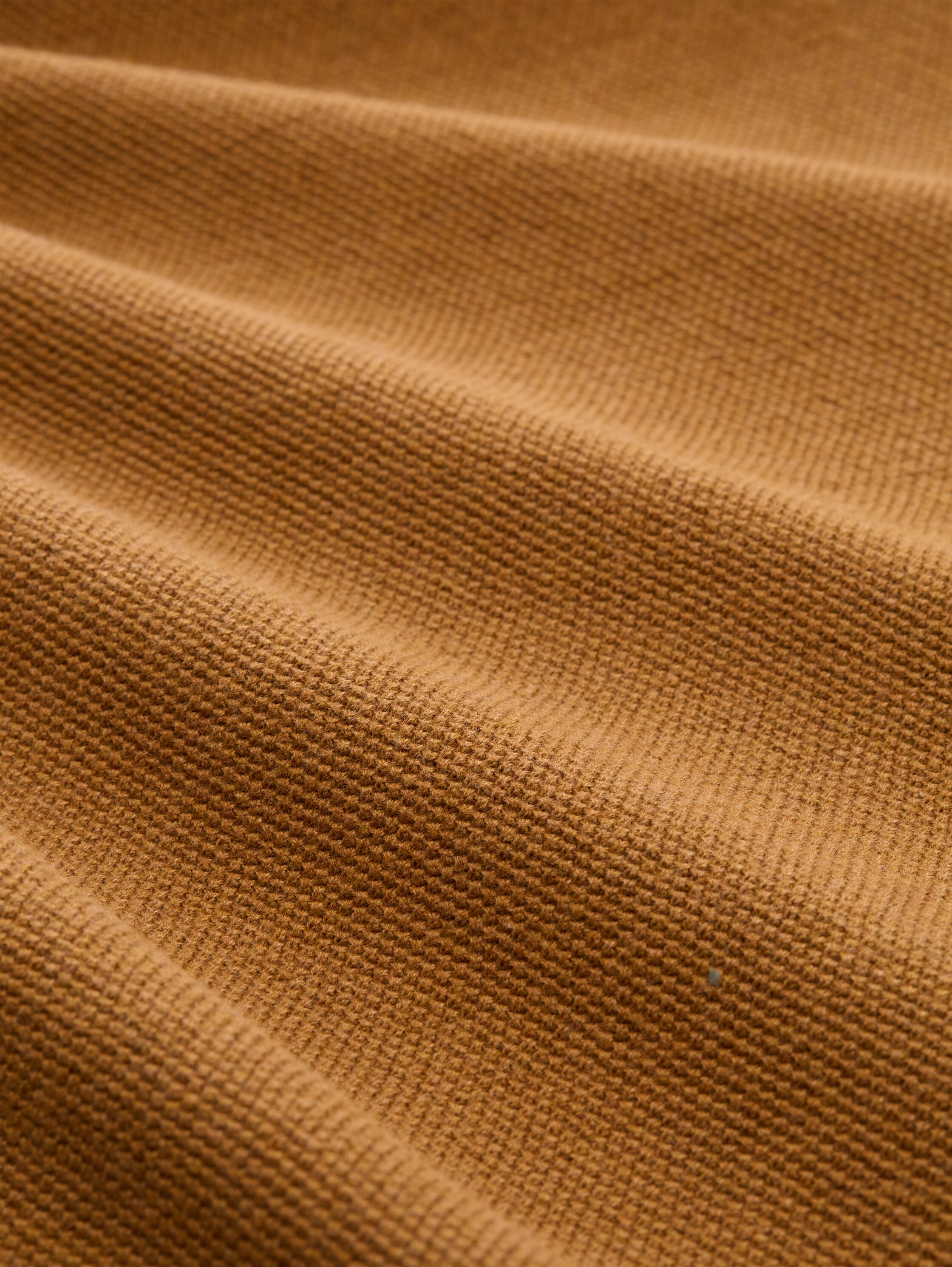 Gebreide trui van biologisch katoen - deep cognac melange - Materiaalweergave