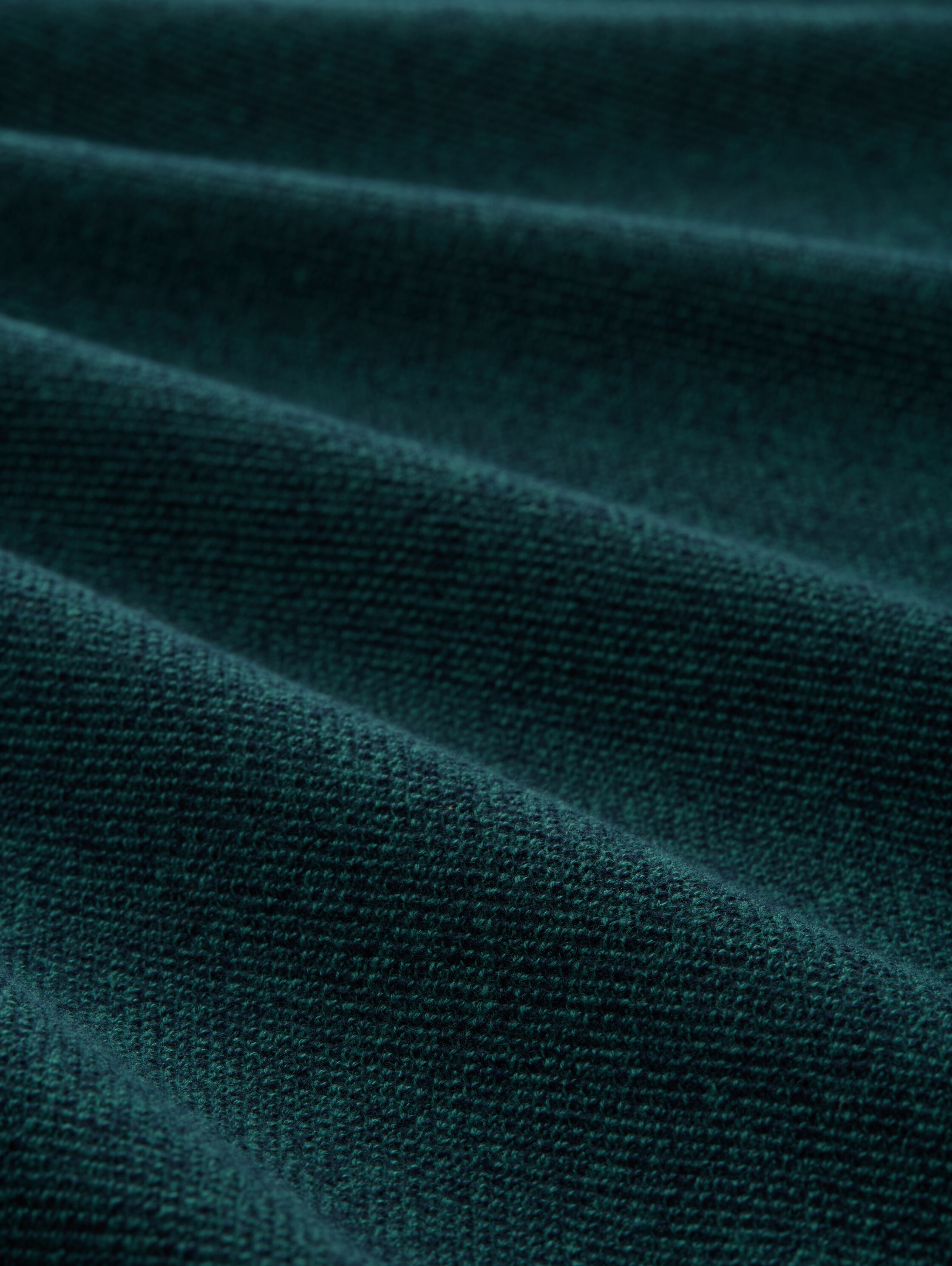 Pull en coton biologique - jasper green navy twotone - Vue de la matière