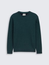 Pull en maille de coton - jasper green navy twotone