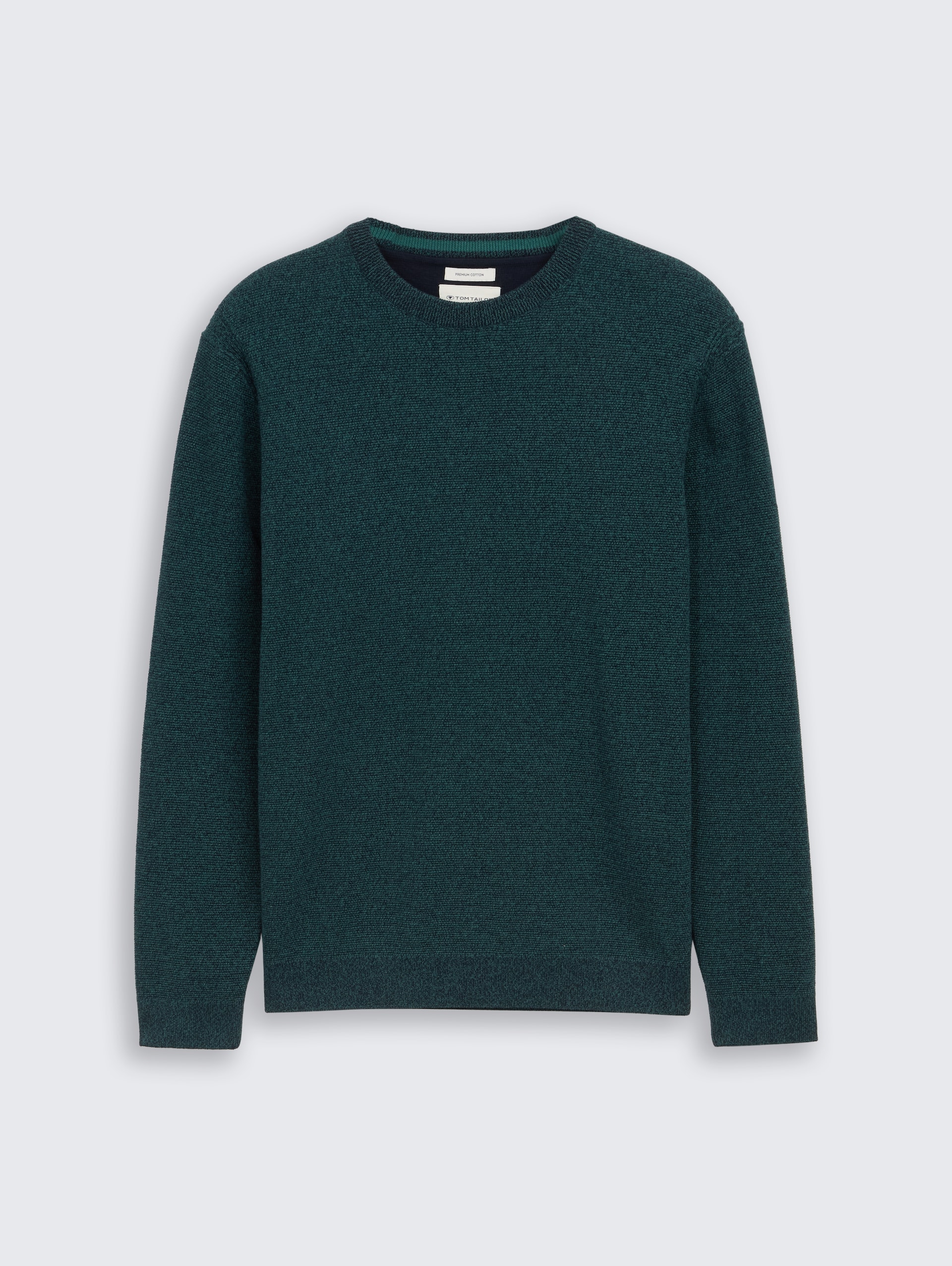 Strickpullover aus Baumwolle - jasper green navy twotone