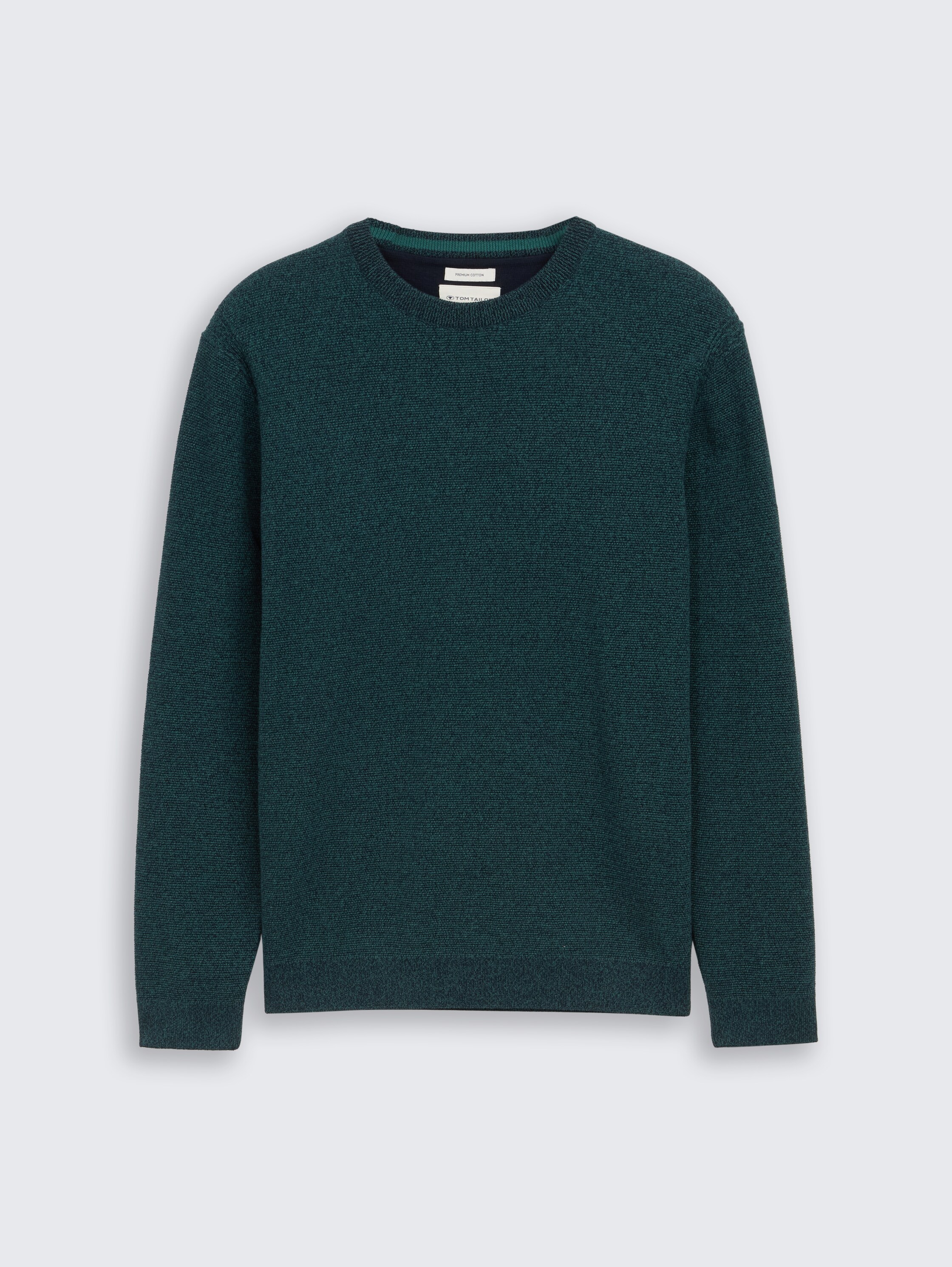 Pull en coton biologique - jasper green navy twotone