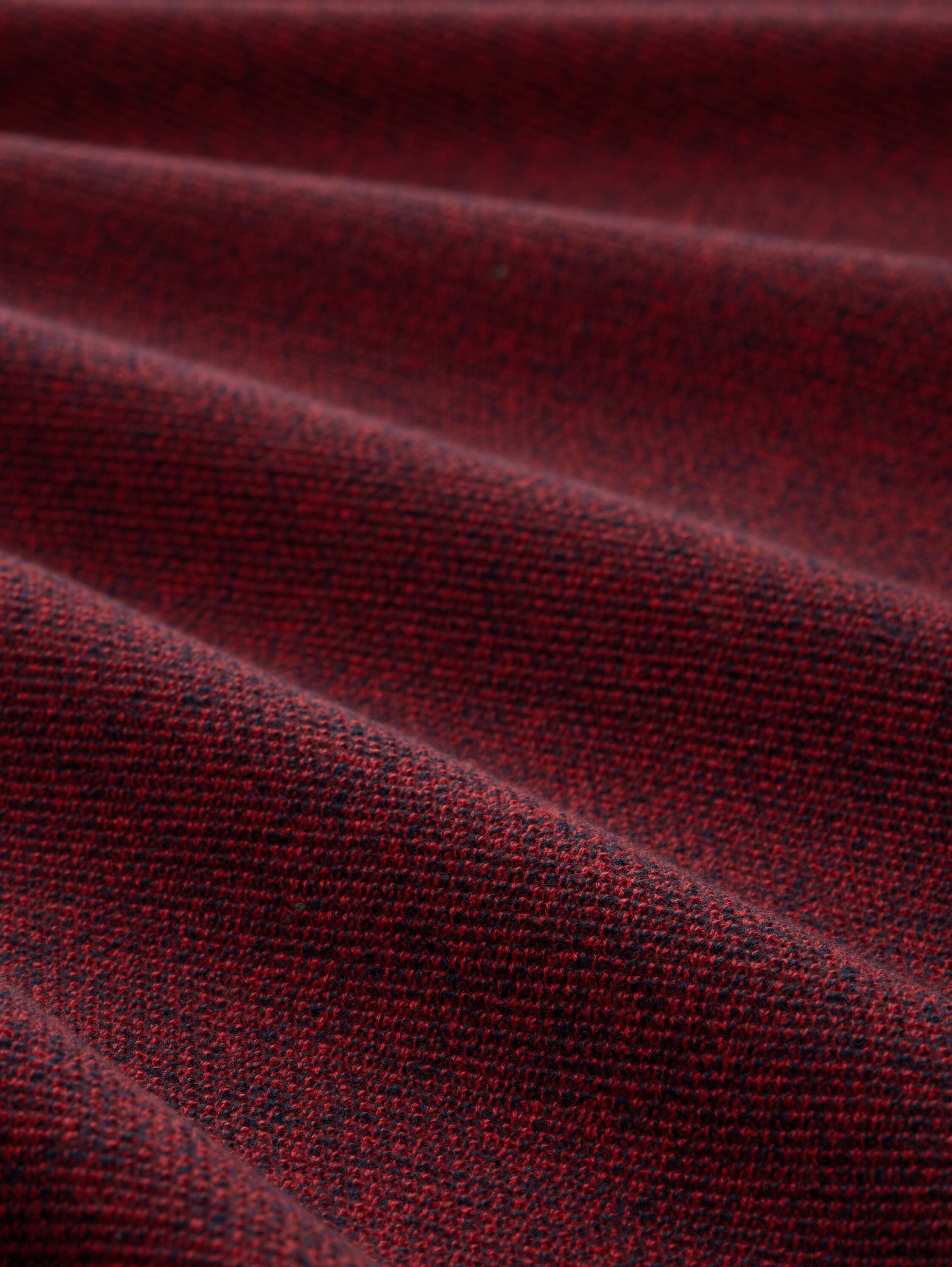 Strickpullover aus Bio-Baumwolle - samba red navy twotone - Material-Ansicht