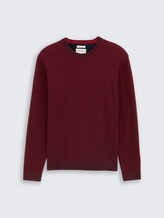 Pull en maille de coton - samba red navy twotone