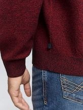 Pull en maille de coton - samba red navy twotone - Vue détaillée du modèle