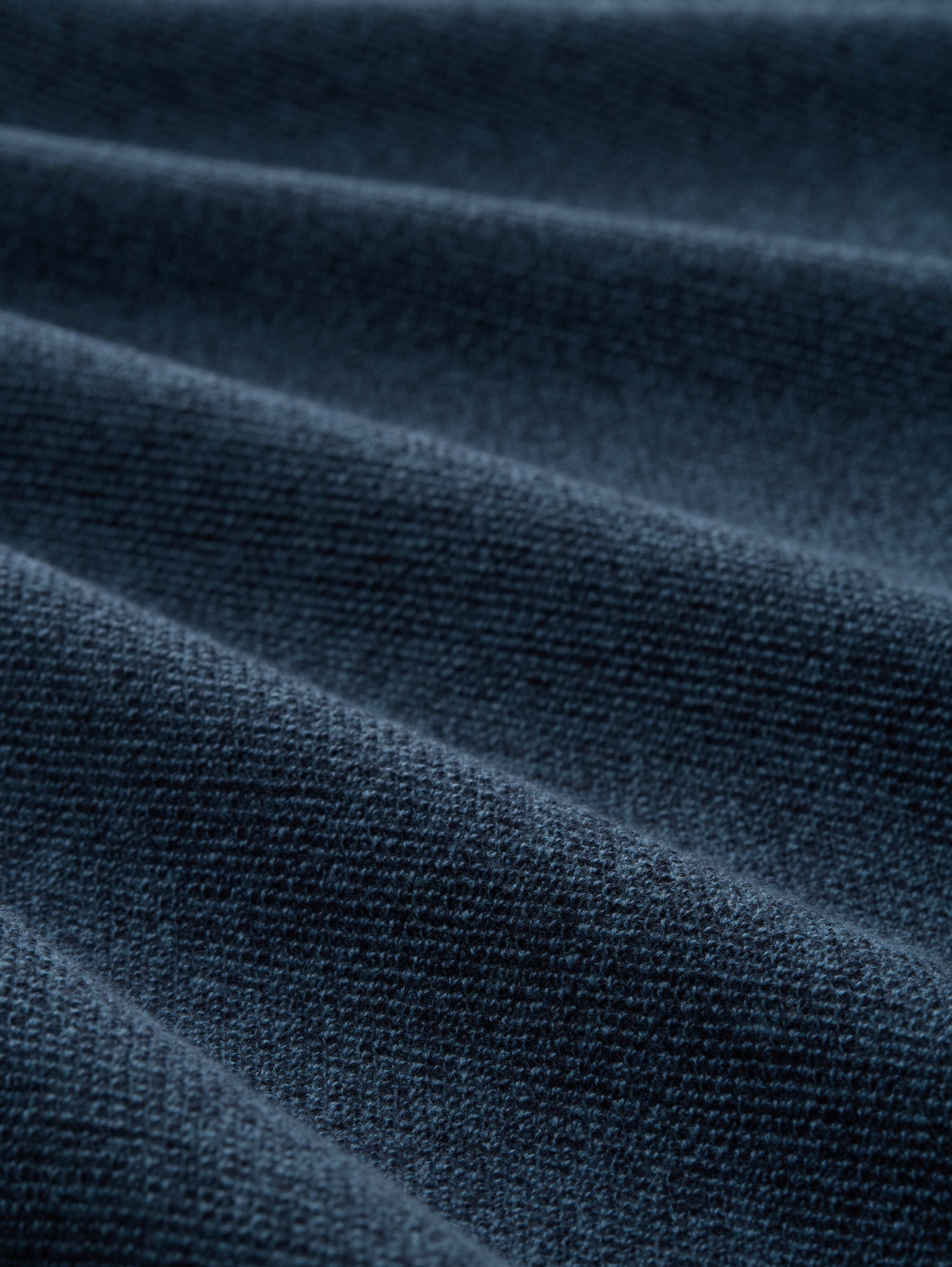 Cotton knit jumper - real teal navy twotone - Material view