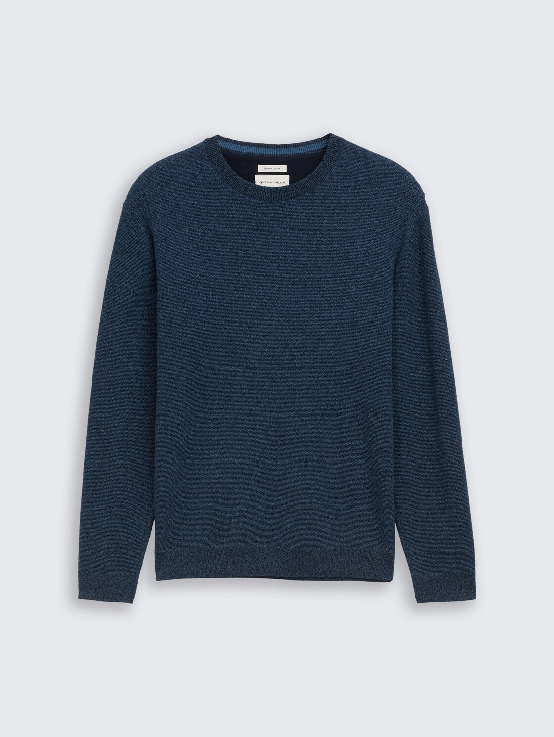 Strickpullover aus Baumwolle - real teal navy twotone