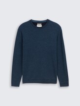 Pull en coton - real teal navy twotone