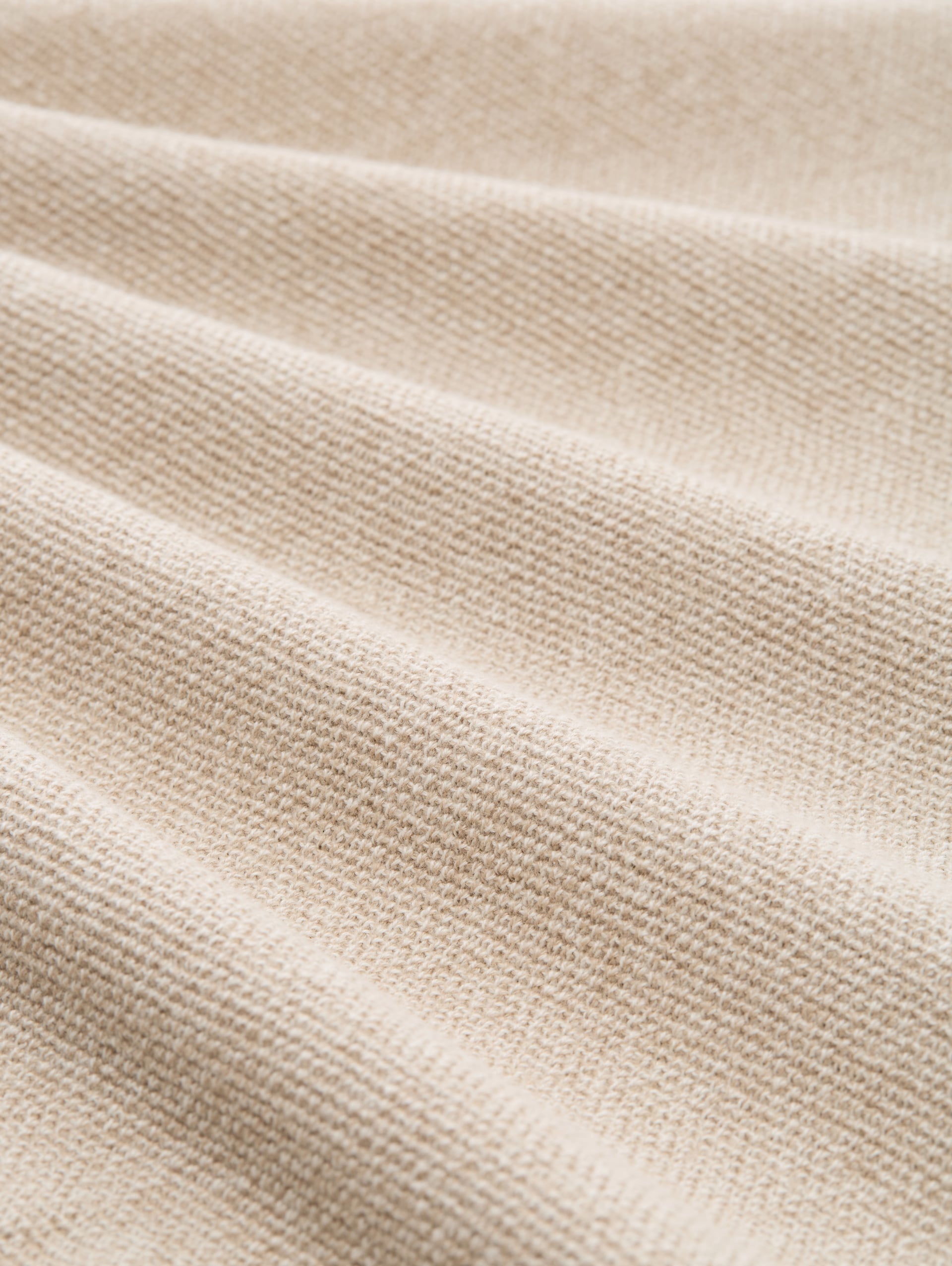 Strickpullover aus Baumwolle - beige offwhite twotone - Material-Ansicht