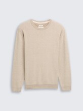 Pull en coton - beige offwhite twotone