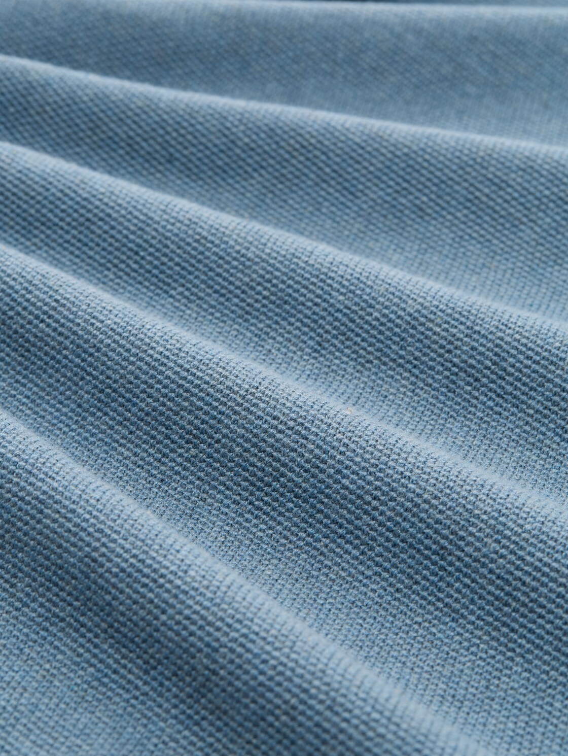 Strickpullover aus Baumwolle - faded blue melange - Material-Ansicht