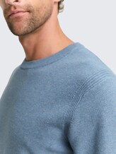 Pull en maille de coton - faded blue melange - Vue détaillée du modèle