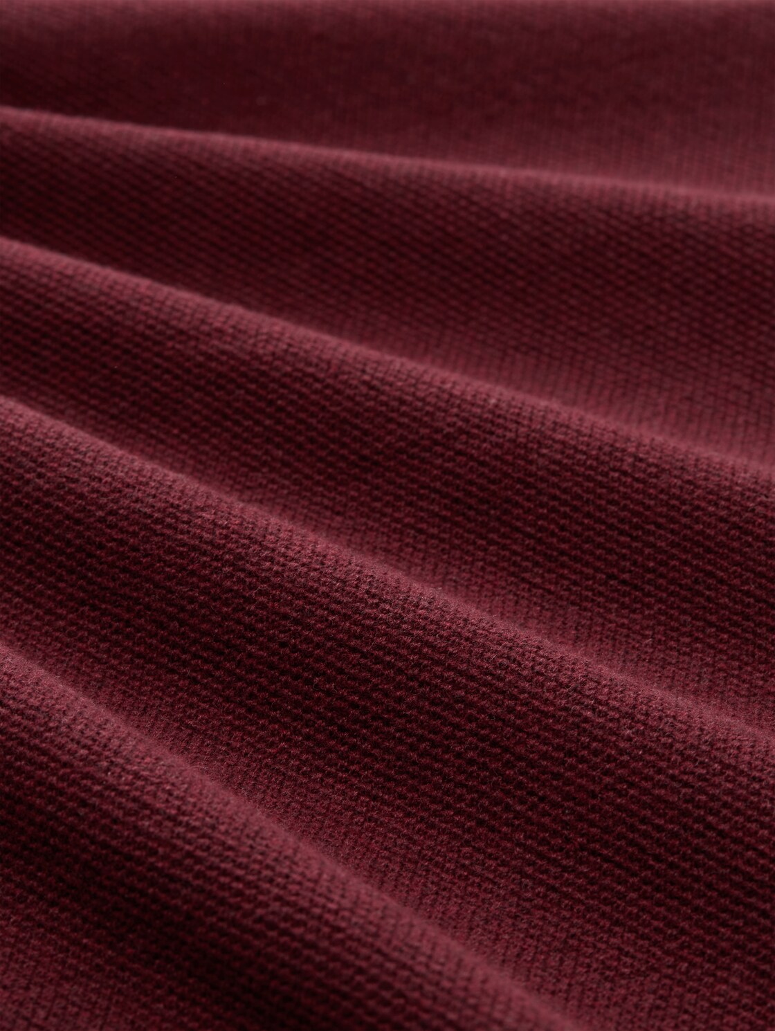 Strickpullover aus Baumwolle - bordeaux melange - Material-Ansicht