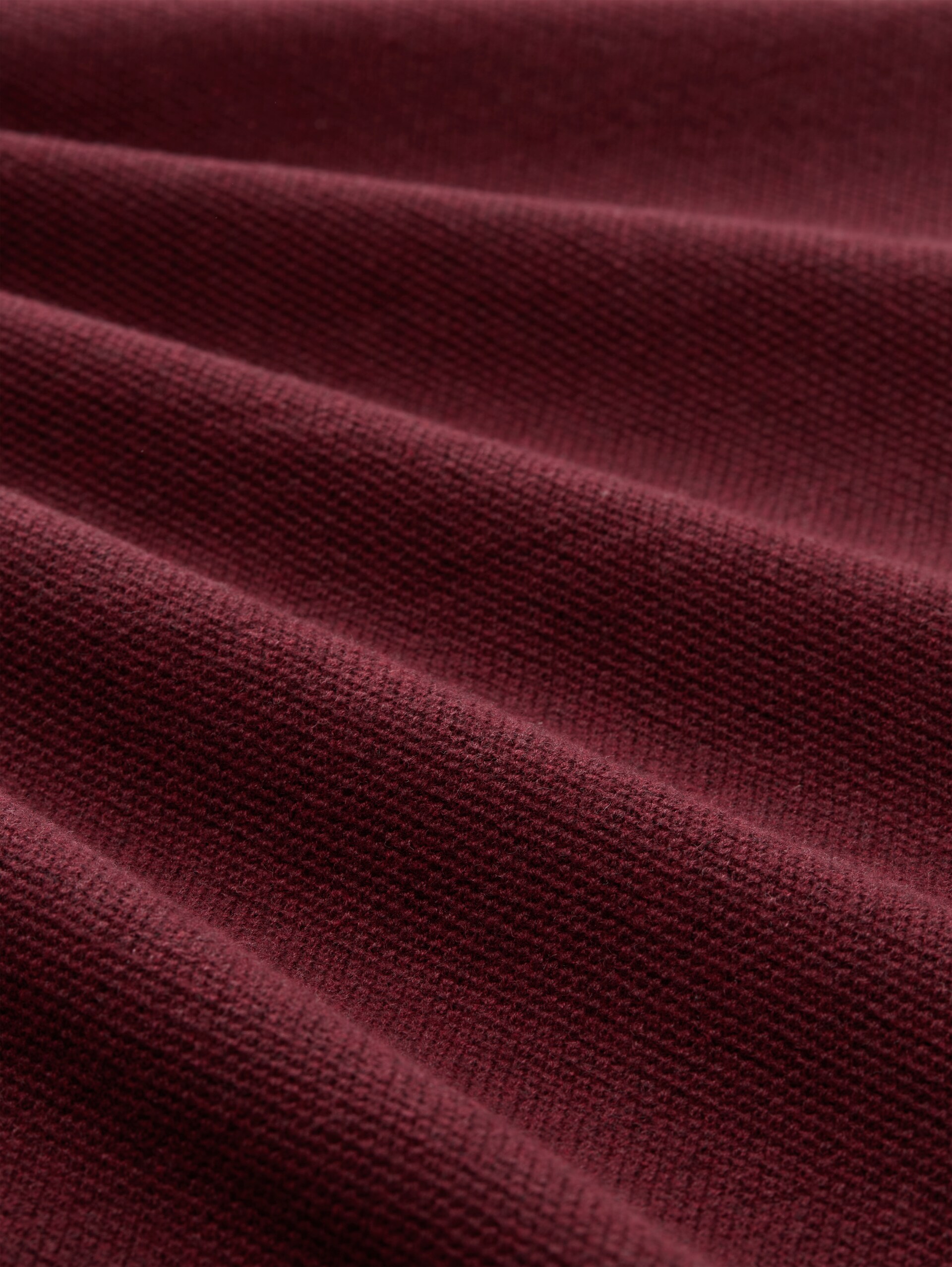 Strickpullover aus Baumwolle - bordeaux melange - Material-Ansicht