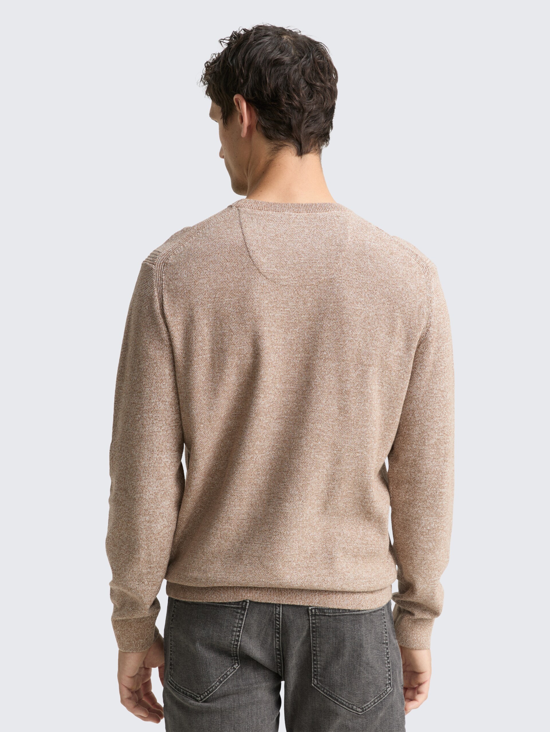 Strickpullover aus Baumwolle - brown offwhite twotone