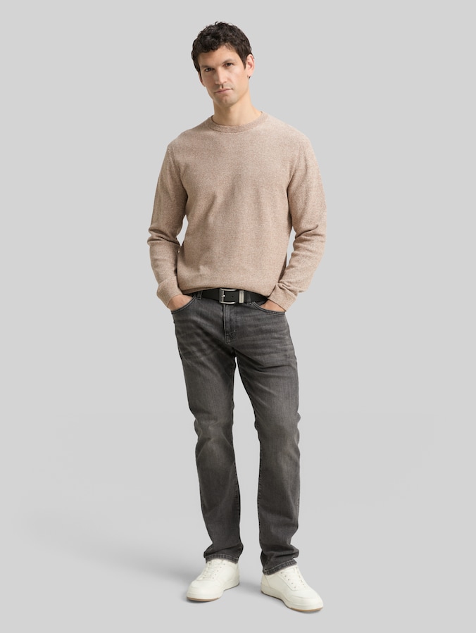 Strickpullover aus Baumwolle von Men, brown offwhite twotone