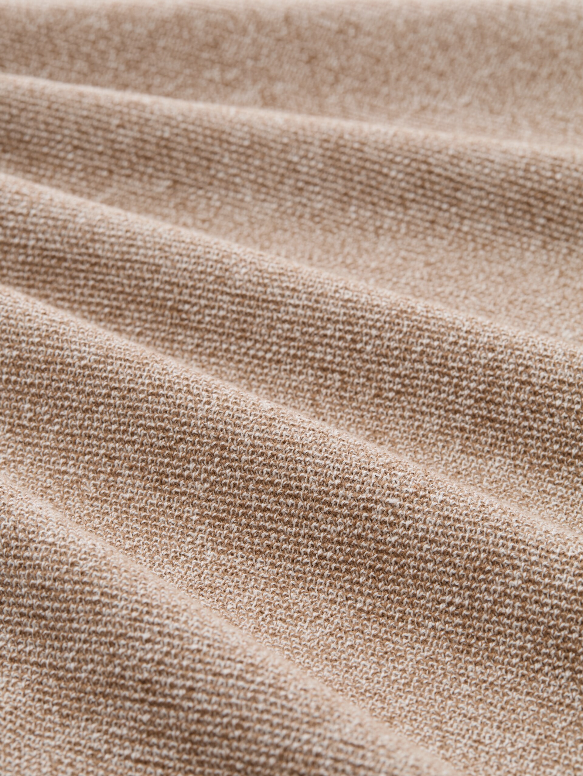 Strickpullover aus Baumwolle - brown offwhite twotone - Material-Ansicht