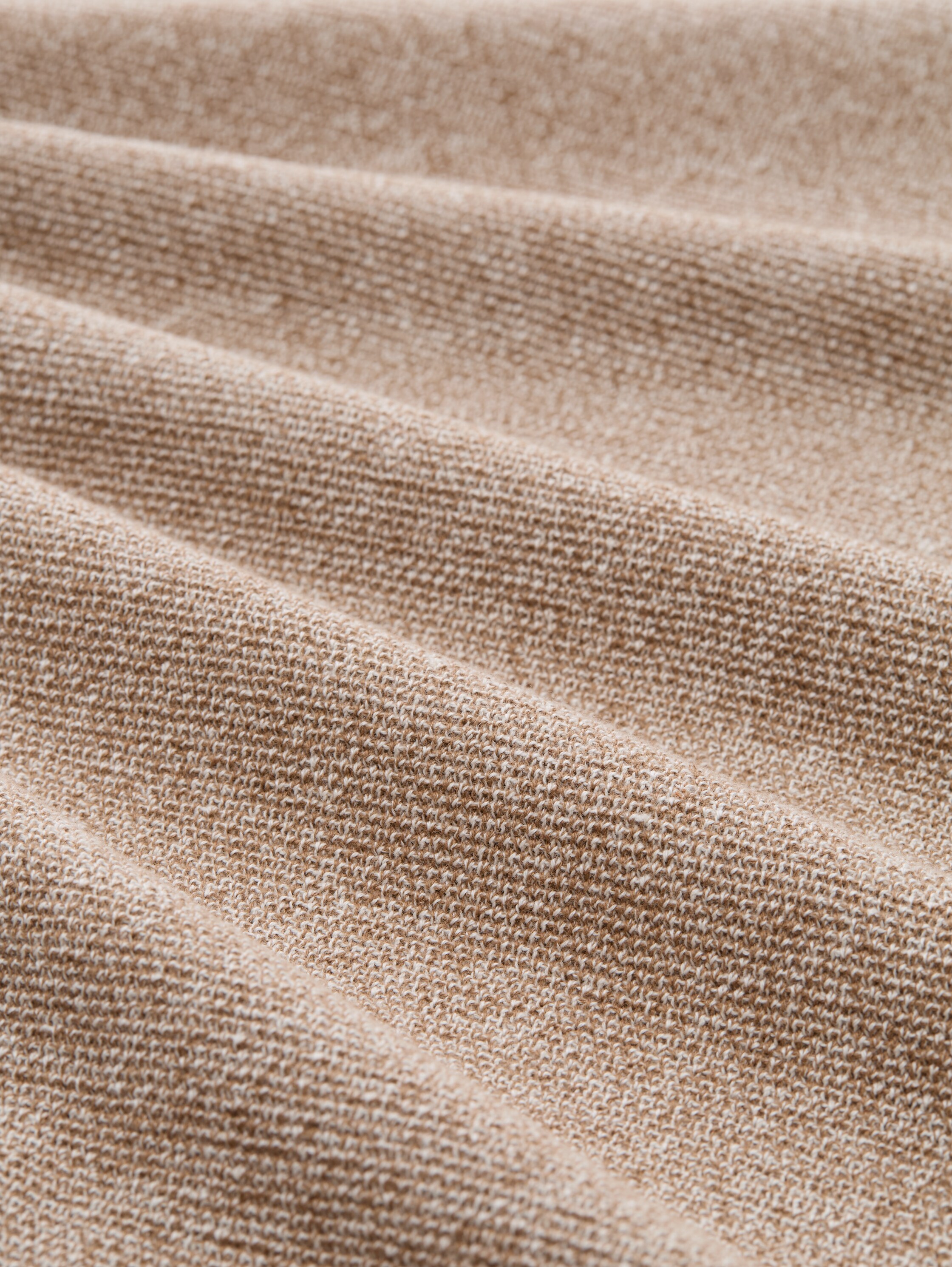 Organic cotton knit jumper - brown_offwhite_twotone - 