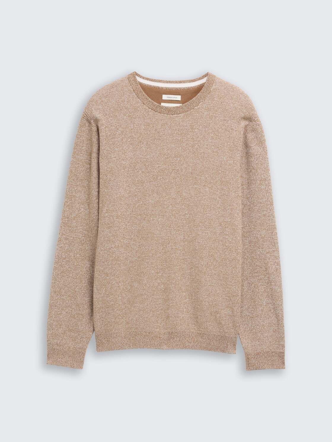 Strickpullover aus Baumwolle - brown offwhite twotone